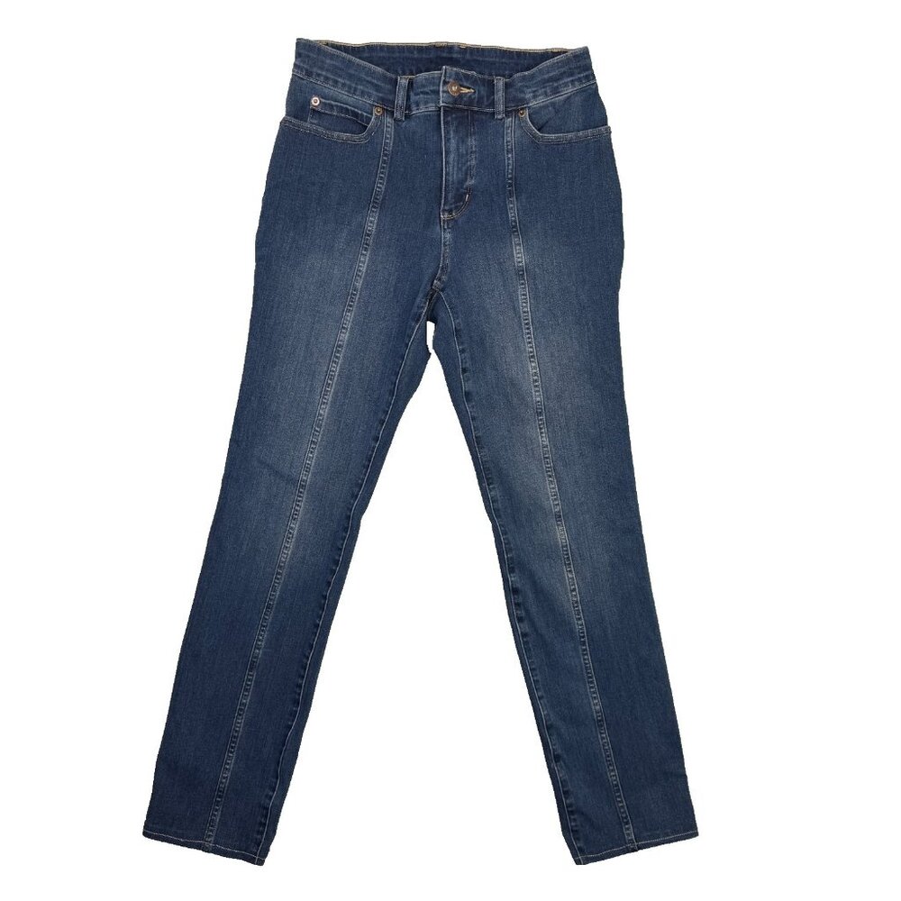 Duluth Trading Co Jeans Womens 4 Jean-Netics High Rise Slim Leg Stretch Denim